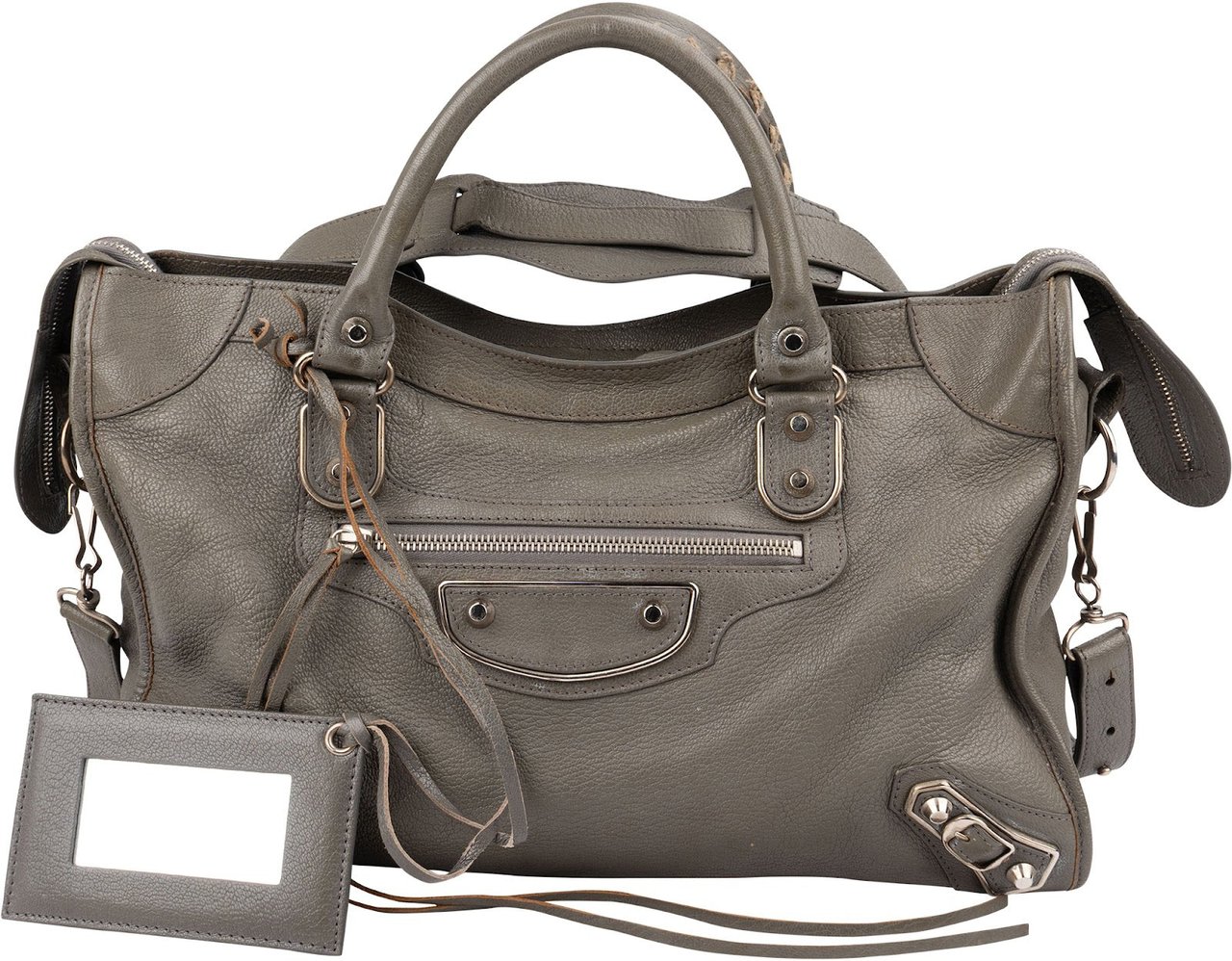 Balenciaga Grey Leather City Handbag Divers