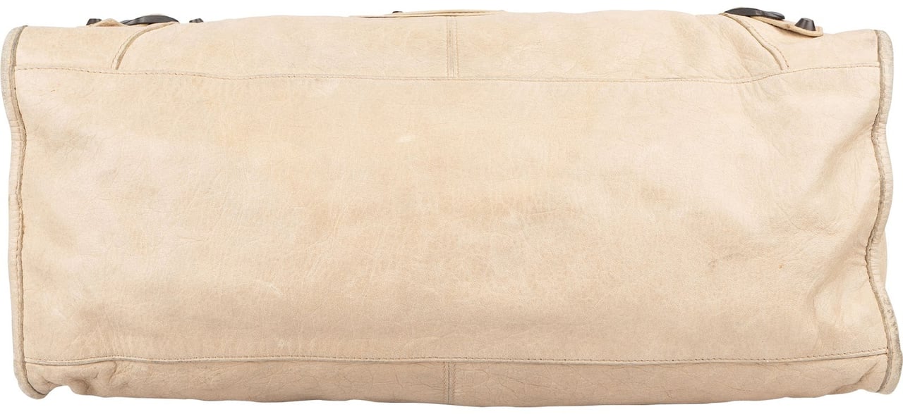 Balenciaga Leather Twiggy City Handbag Beige