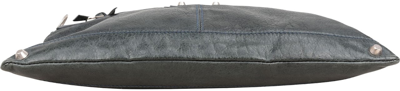 Balenciaga Dark Green Arena Leather City Pochette Clutch Divers