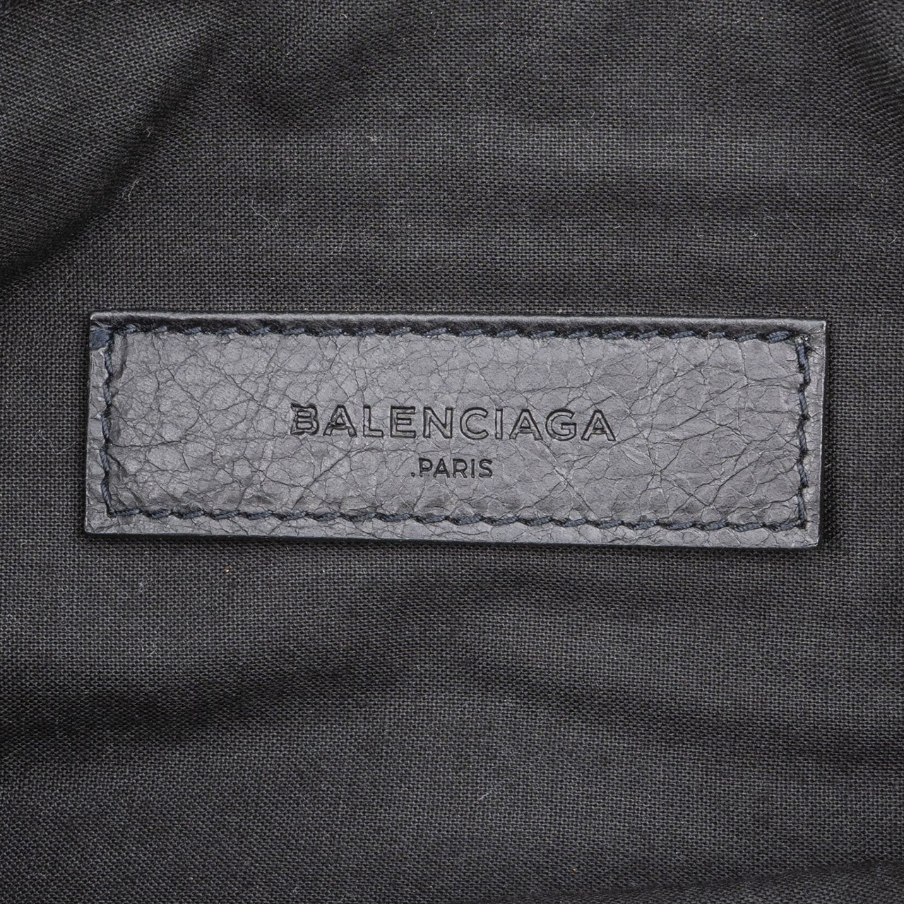 Balenciaga Black Arena Leather City Pochette Clutch Zwart