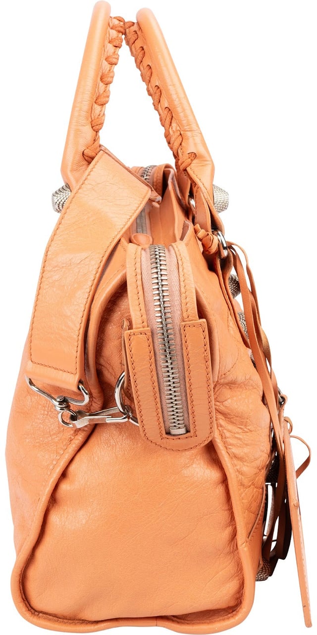 Balenciaga Orange Leather City Handbag Oranje