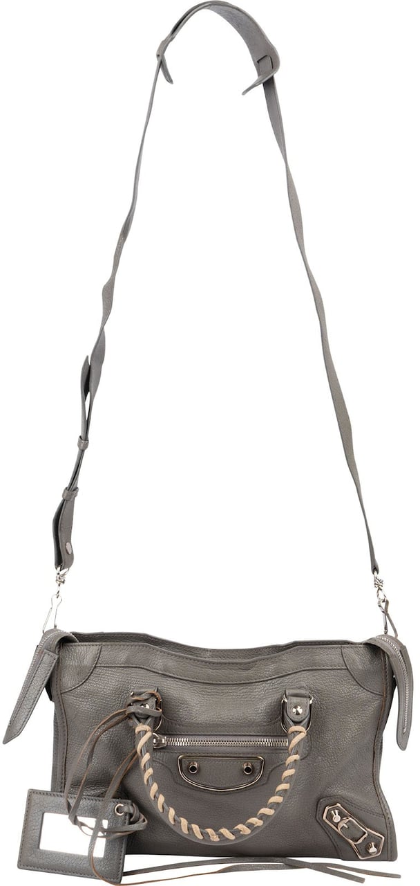 Balenciaga Classic Grey Leather City Handbag Divers