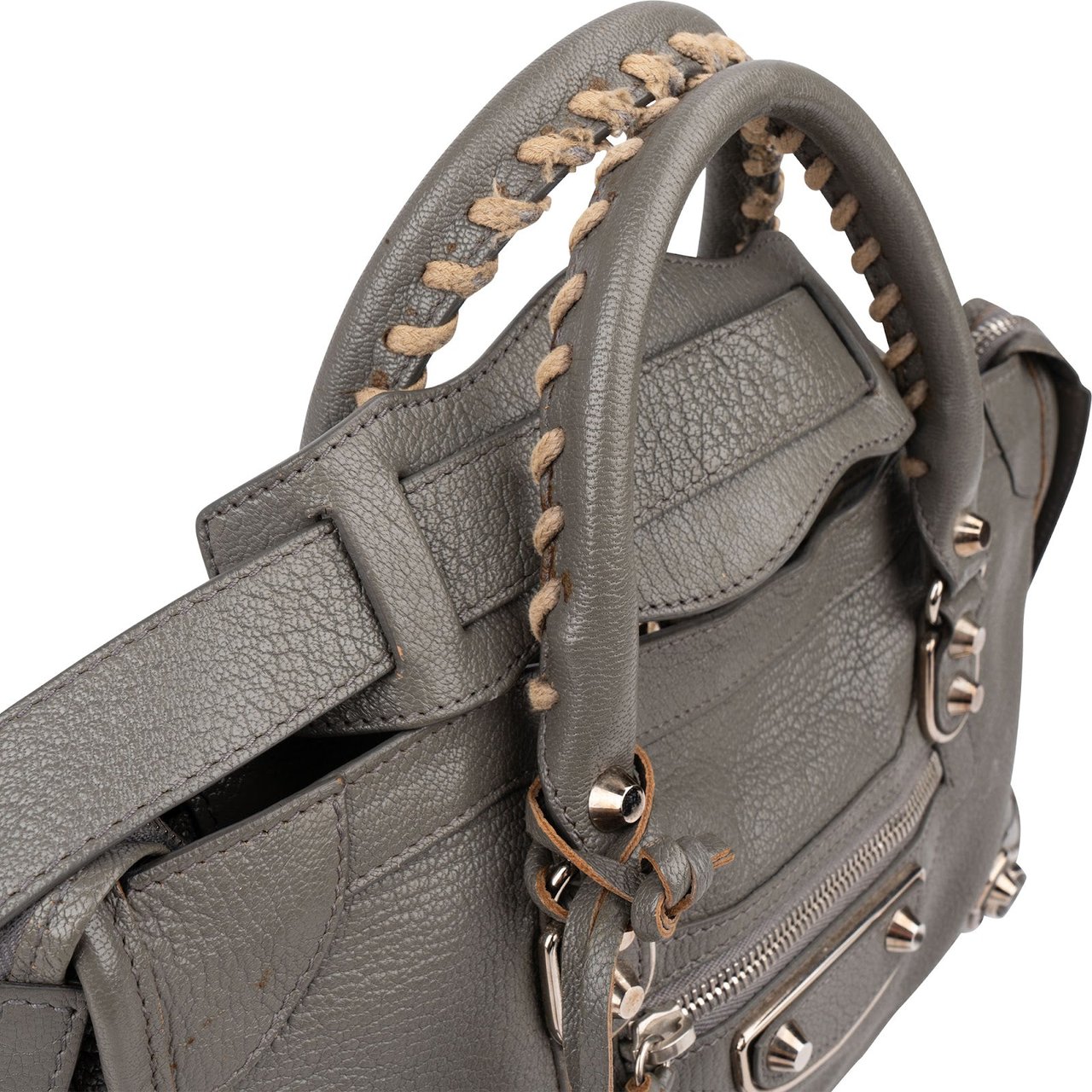 Balenciaga Classic Grey Leather City Handbag Divers