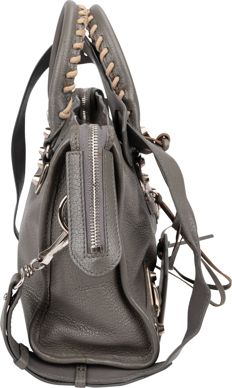 Balenciaga Classic Grey Leather City Handbag Divers