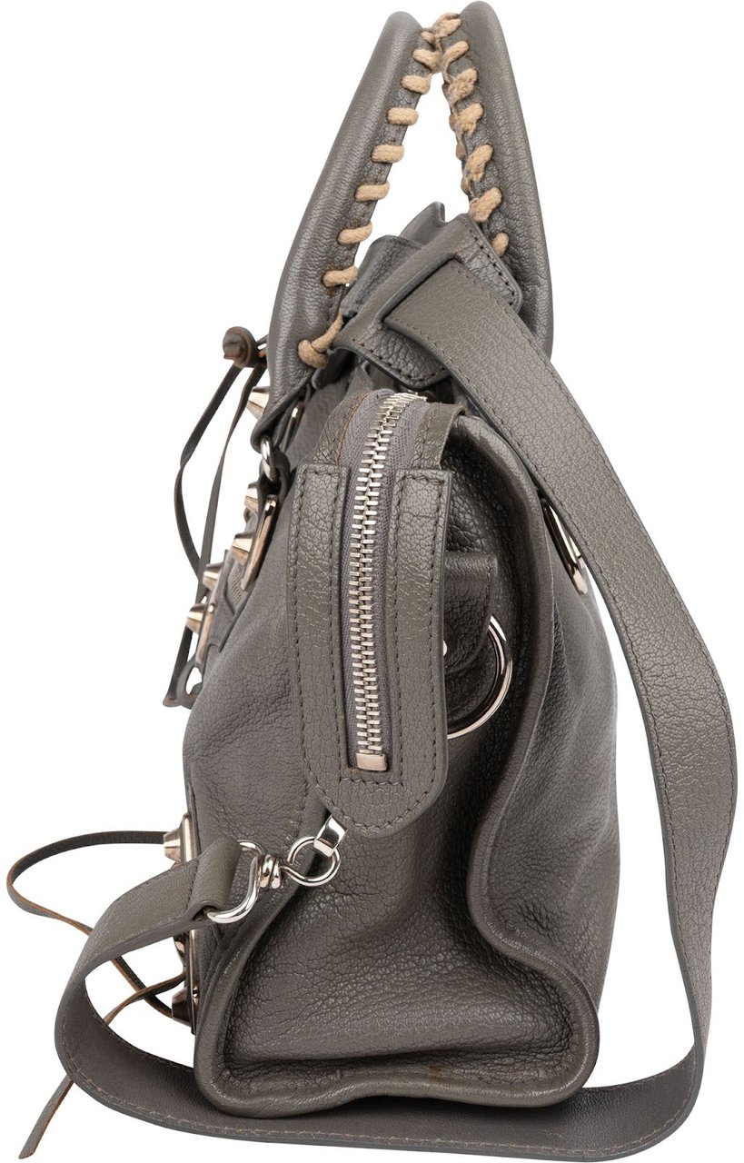 Balenciaga Classic Grey Leather City Handbag Divers