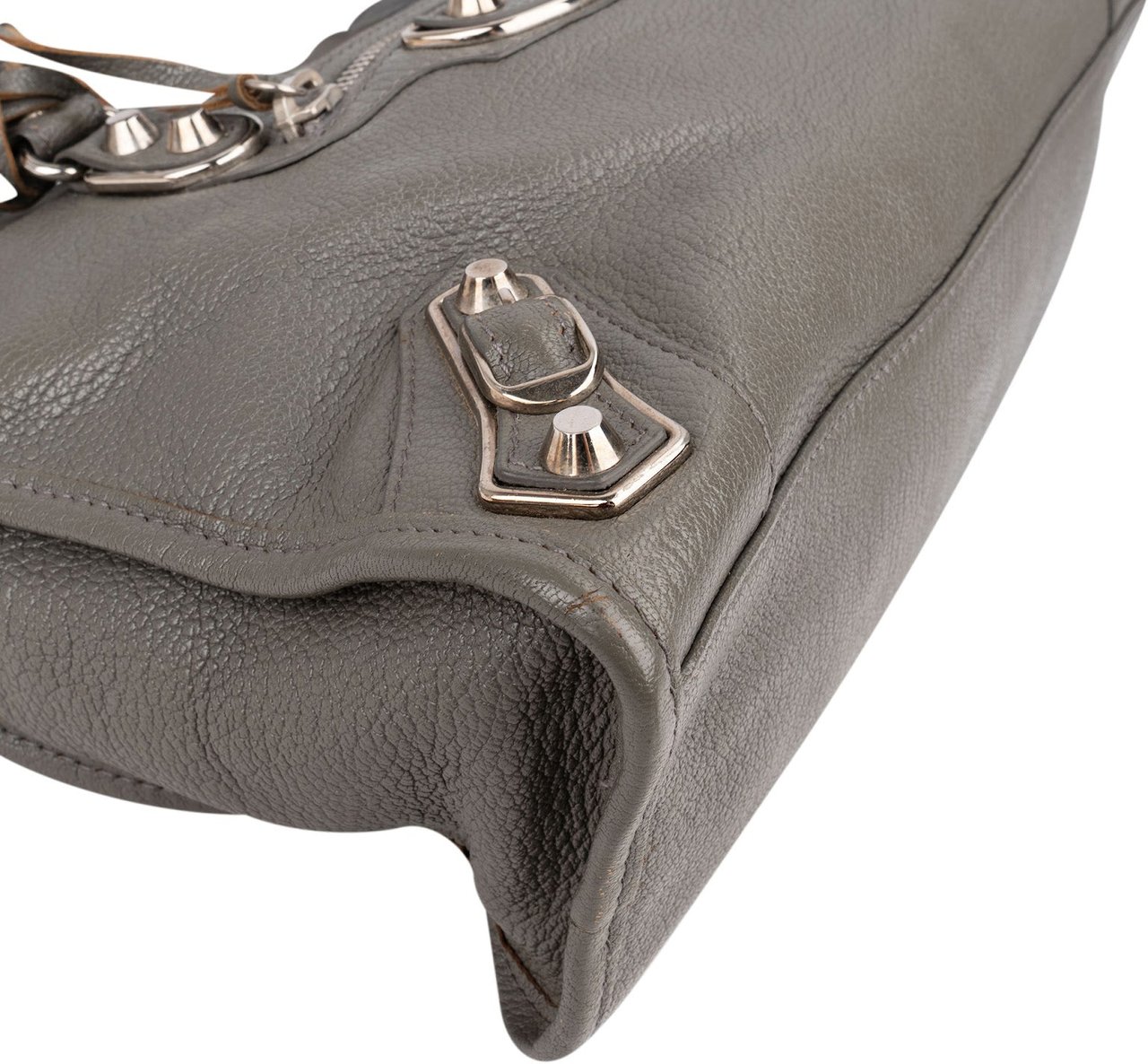 Balenciaga Classic Grey Leather City Handbag Divers