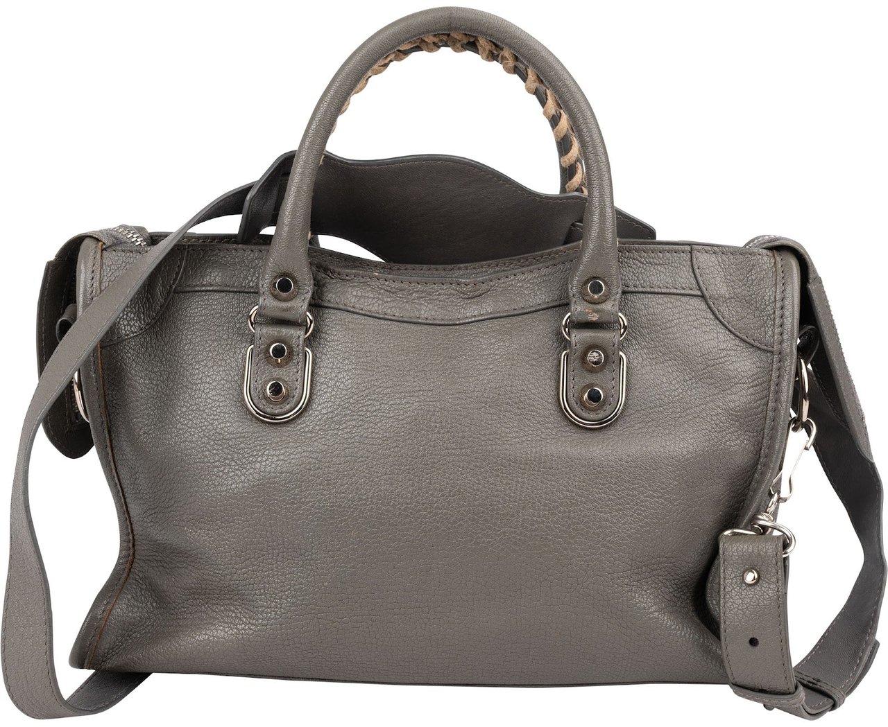 Balenciaga Classic Grey Leather City Handbag Divers