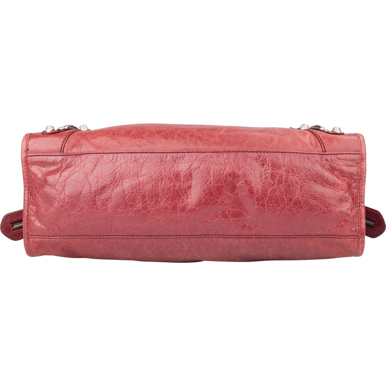 Balenciaga Balenciaga Red Leather City Handbag Rood