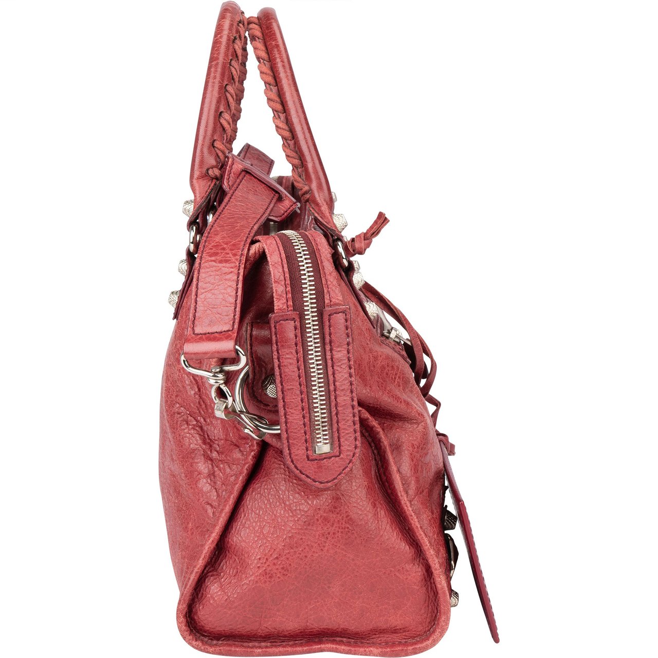 Balenciaga Balenciaga Red Leather City Handbag Rood