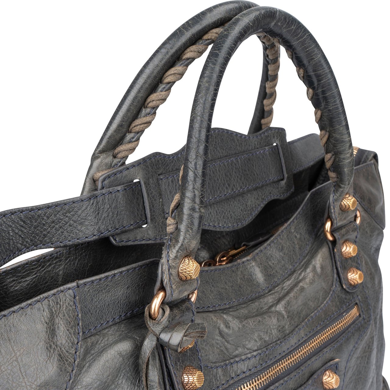 Balenciaga Balenciaga Grey Leather City Handbag Divers
