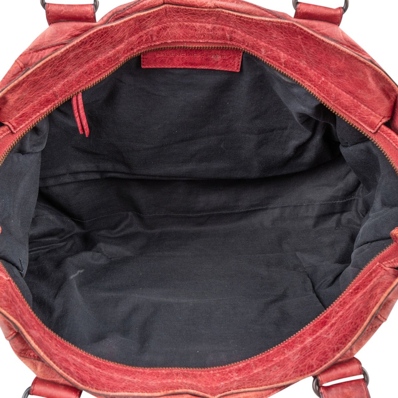 Balenciaga Red Leather Classic City Handbag Rood