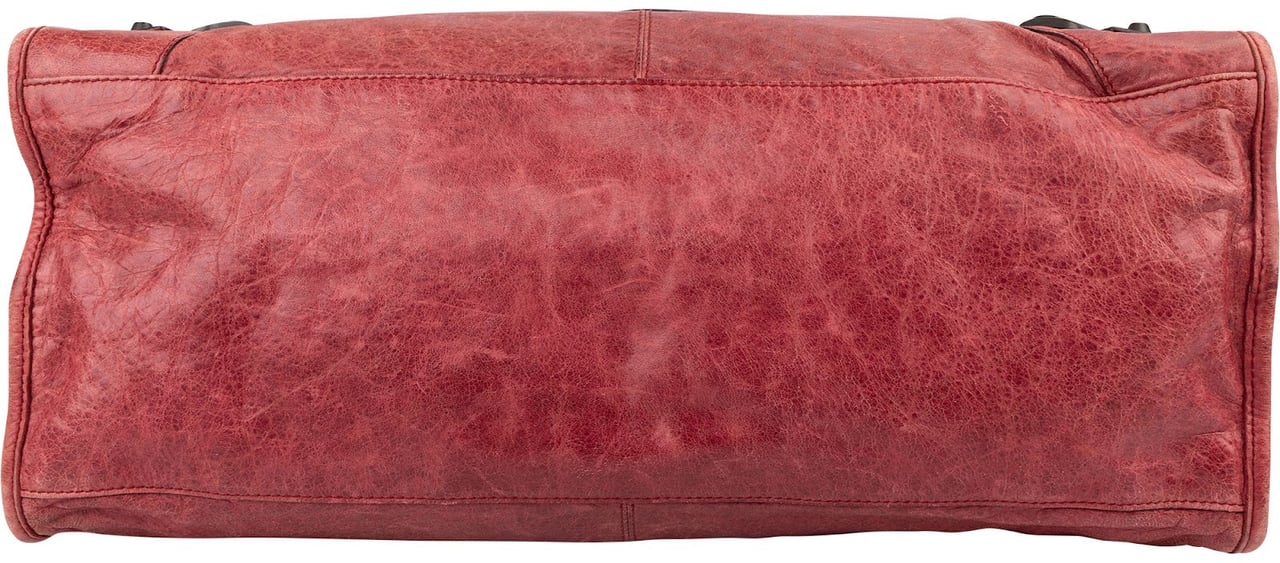 Balenciaga Red Leather Classic City Handbag Rood