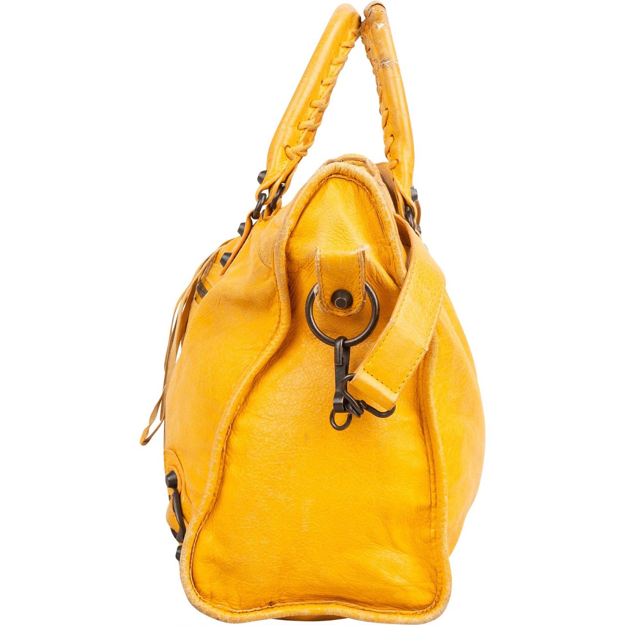 Balenciaga Yellow Leather City Handbag Geel