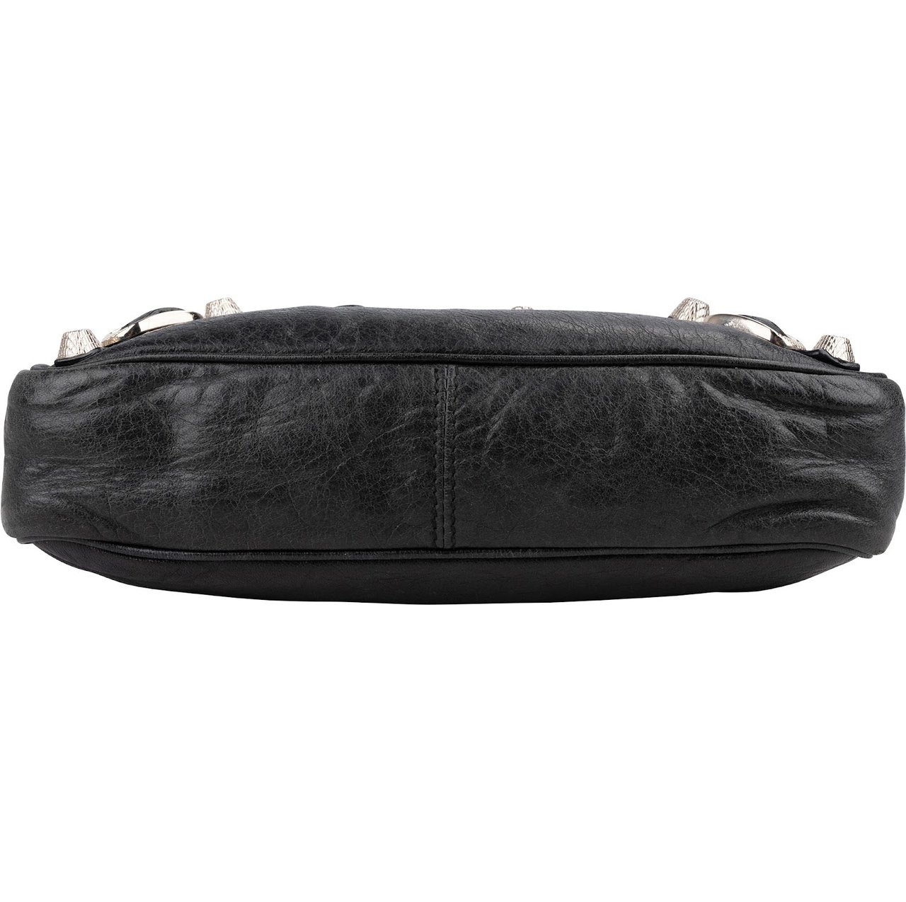 Balenciaga Black Leather City Mini Pochette Crossbody Bag Zwart