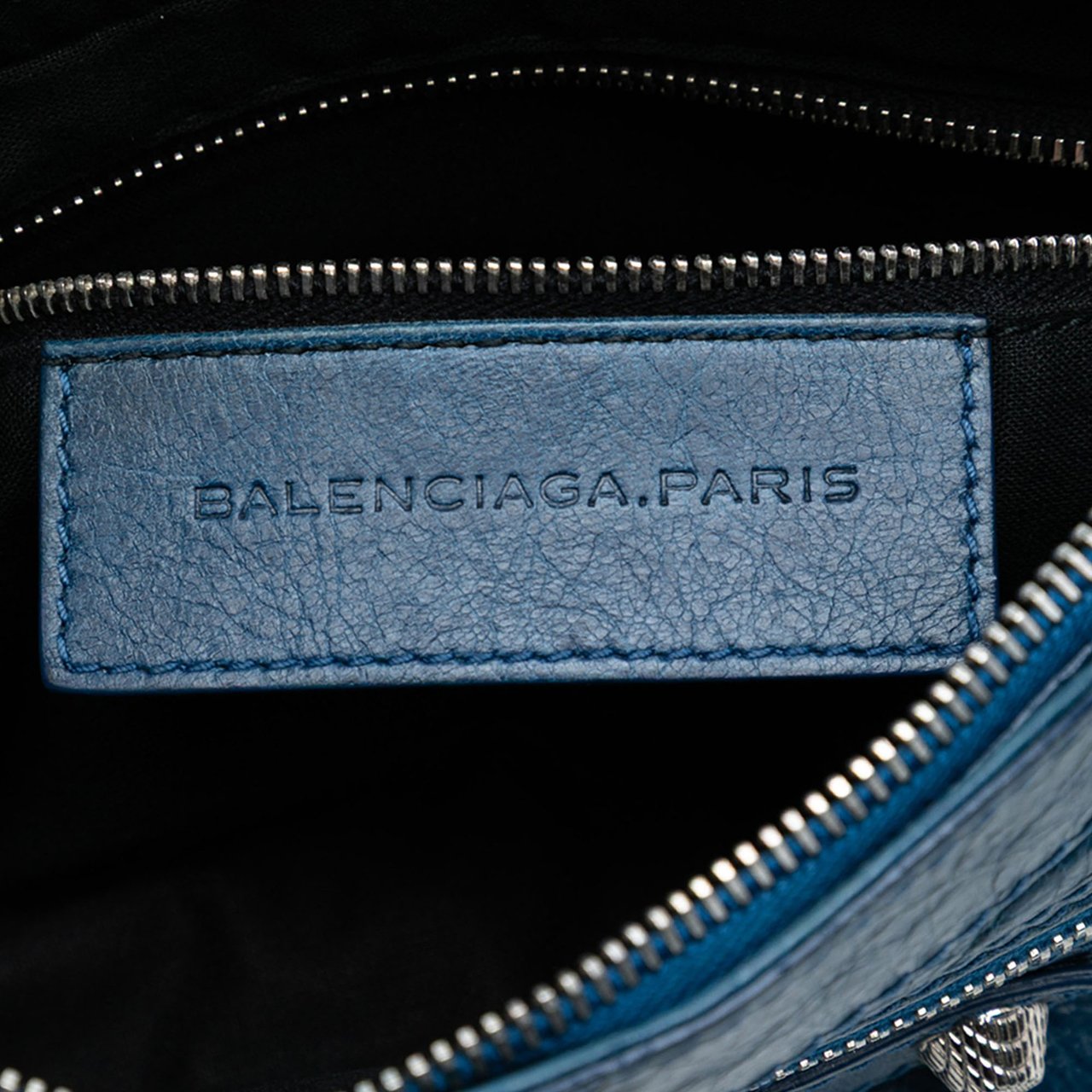 Balenciaga Lambskin Motocross Giant 12 Hip Crossbody Blauw