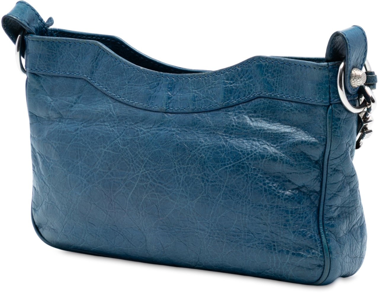 Balenciaga Lambskin Motocross Giant 12 Hip Crossbody Blauw