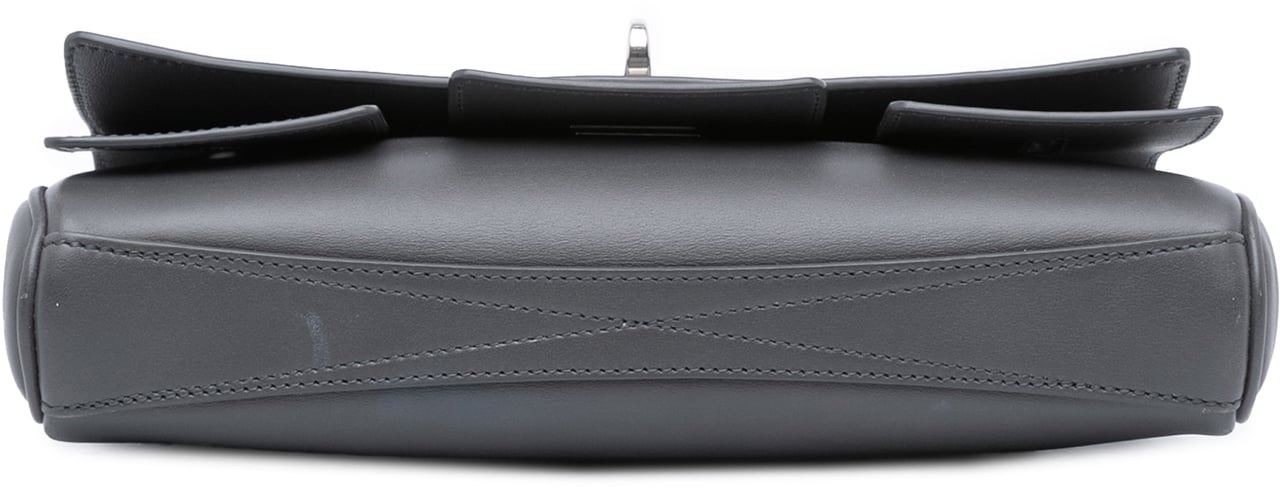 Balenciaga Small Smooth Calfskin Bel Air Clutch On Strap Grijs