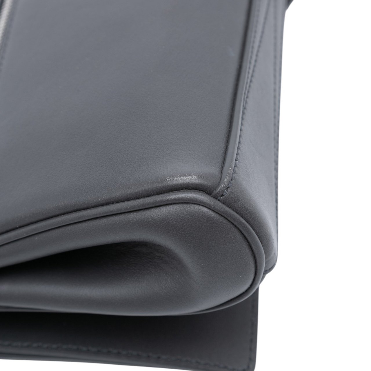 Balenciaga Small Smooth Calfskin Bel Air Clutch On Strap Grijs