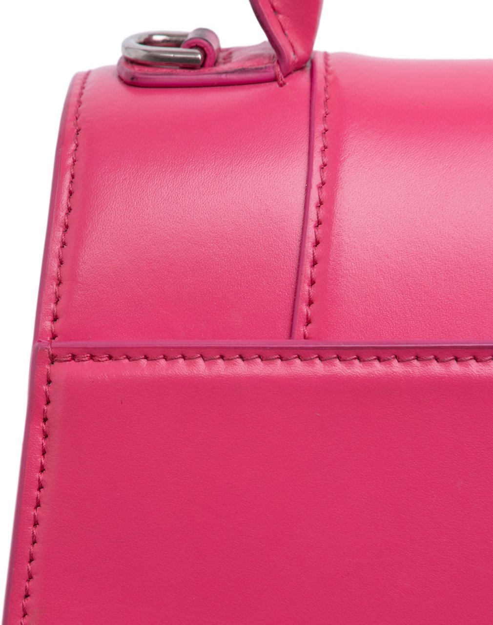 Balenciaga Small Shiny Box Calfskin Hourglass Satchel Roze