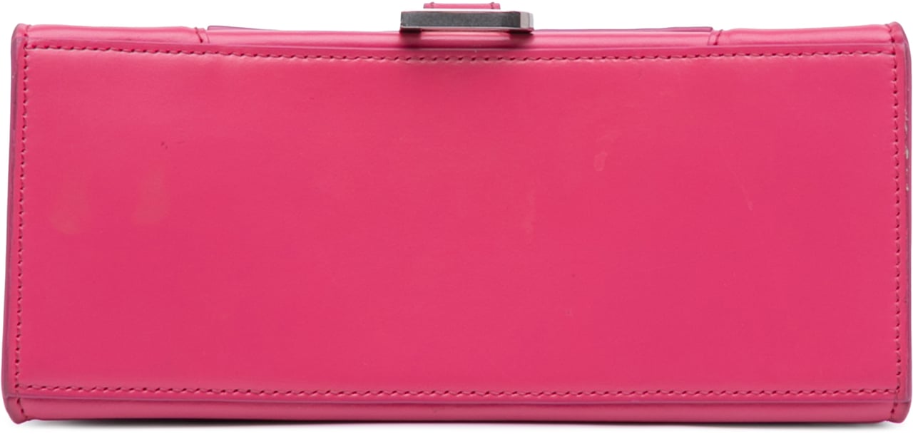 Balenciaga Small Shiny Box Calfskin Hourglass Satchel Roze