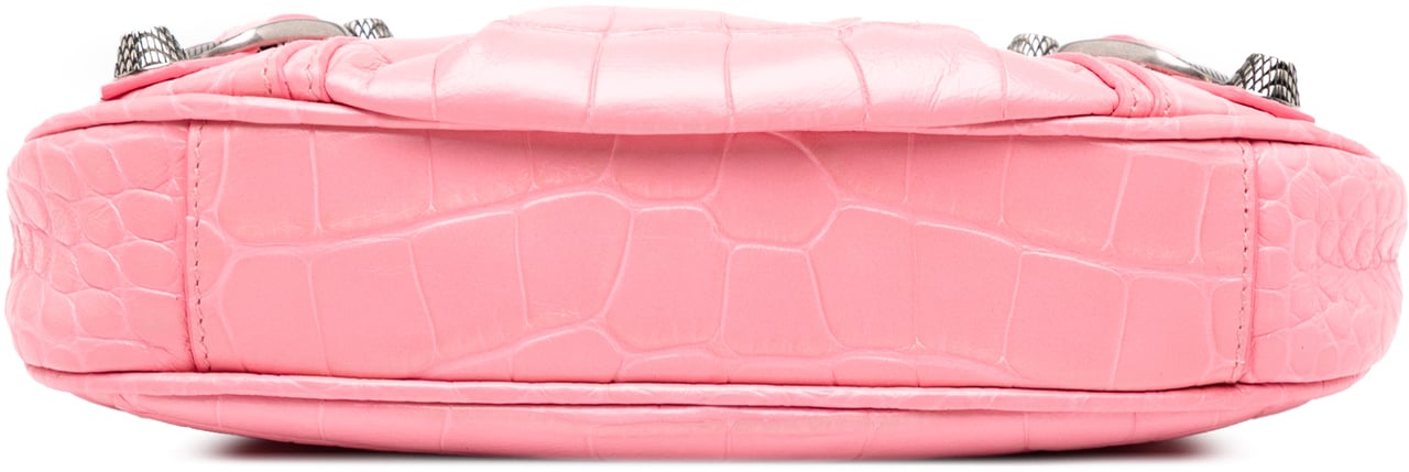 Balenciaga Mini Embossed Leather Motocross Le Cagole Roze