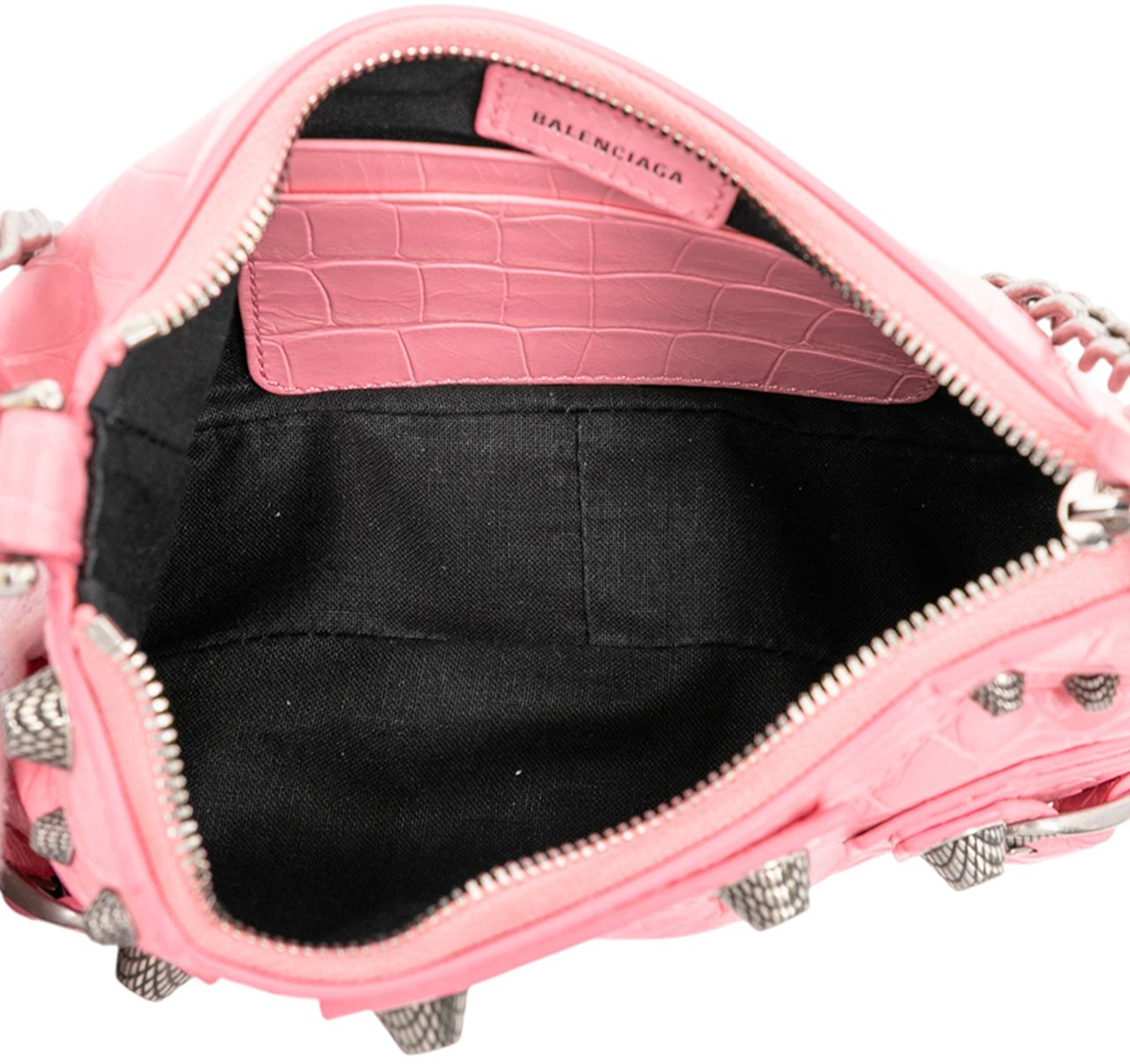 Balenciaga Mini Embossed Leather Motocross Le Cagole Roze