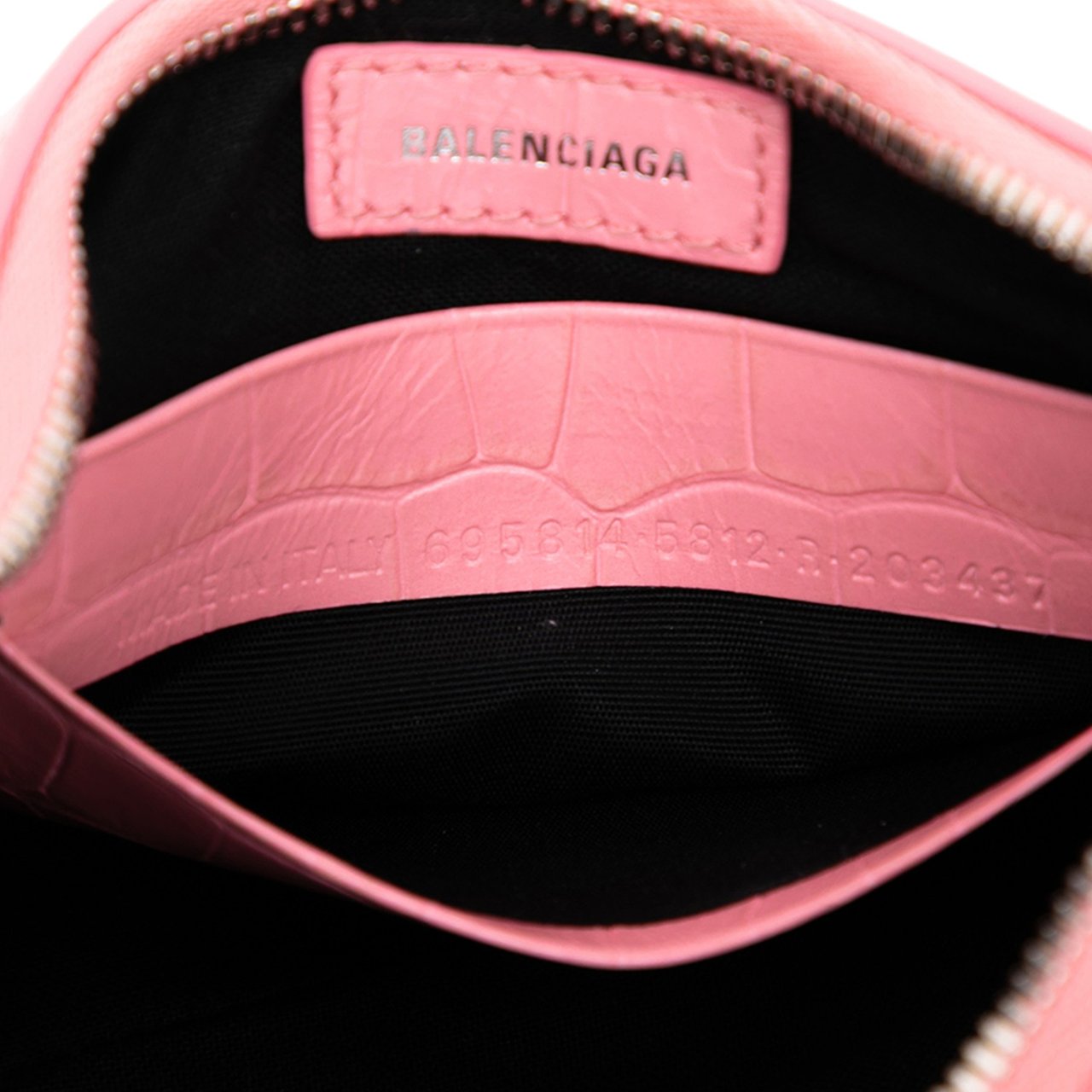 Balenciaga Mini Embossed Leather Motocross Le Cagole Roze