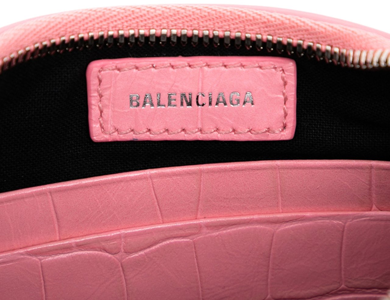 Balenciaga Mini Embossed Leather Motocross Le Cagole Roze