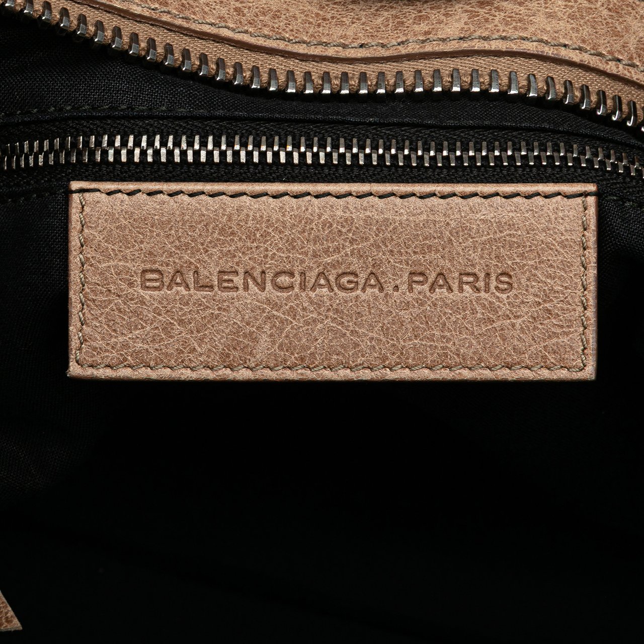 Balenciaga Mini Lambskin Motocross Classic Folder Business Bag Bruin