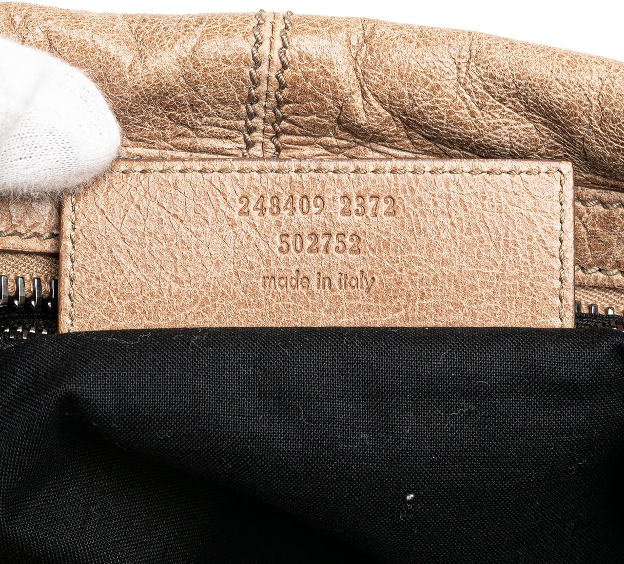 Balenciaga Mini Lambskin Motocross Classic Folder Business Bag Bruin