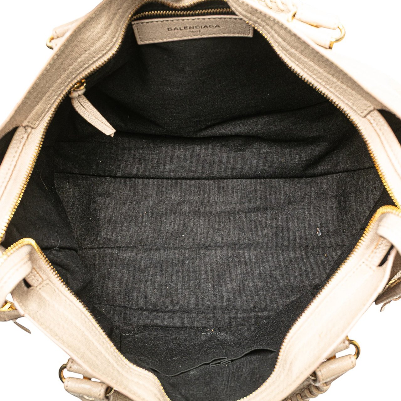 Balenciaga Chevre Motocross Classic Metallic Edge City Satchel Bruin