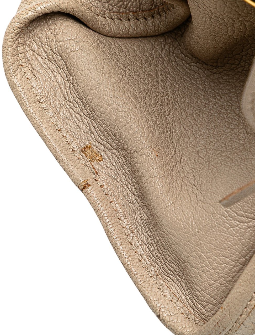 Balenciaga Chevre Motocross Classic Metallic Edge City Satchel Bruin