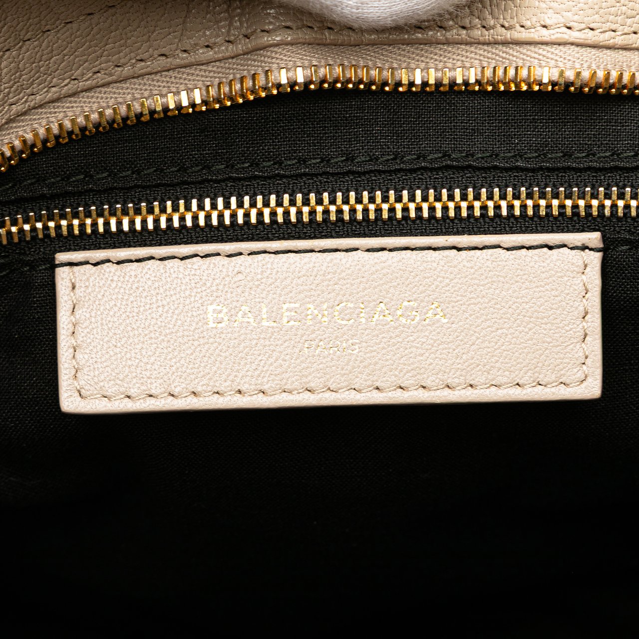 Balenciaga Chevre Motocross Classic Metallic Edge City Satchel Bruin