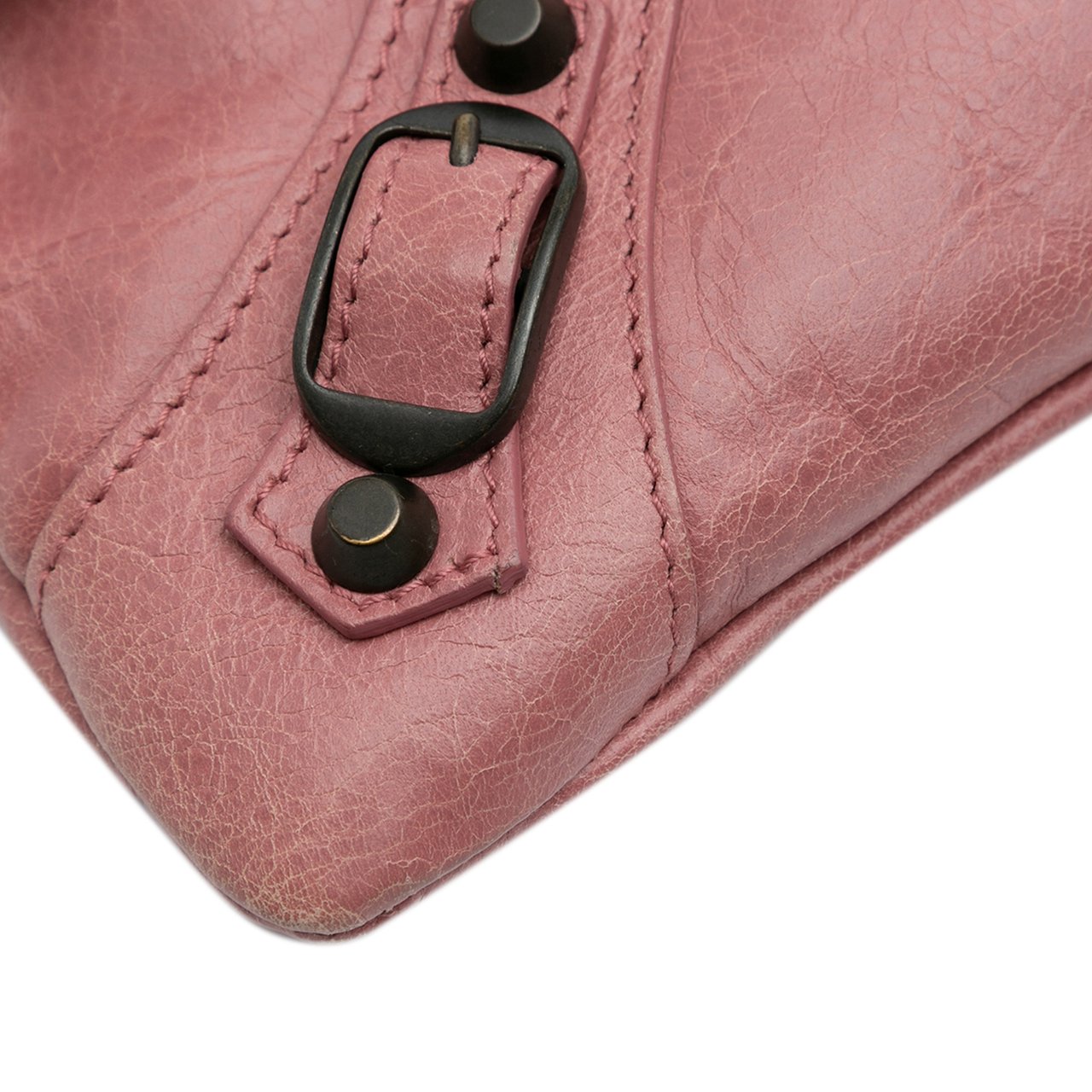 Balenciaga Lambskin Motocross Classic Envelope Clutch Roze