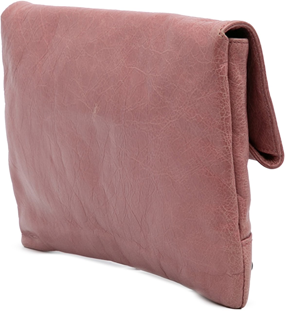 Balenciaga Lambskin Motocross Classic Envelope Clutch Roze