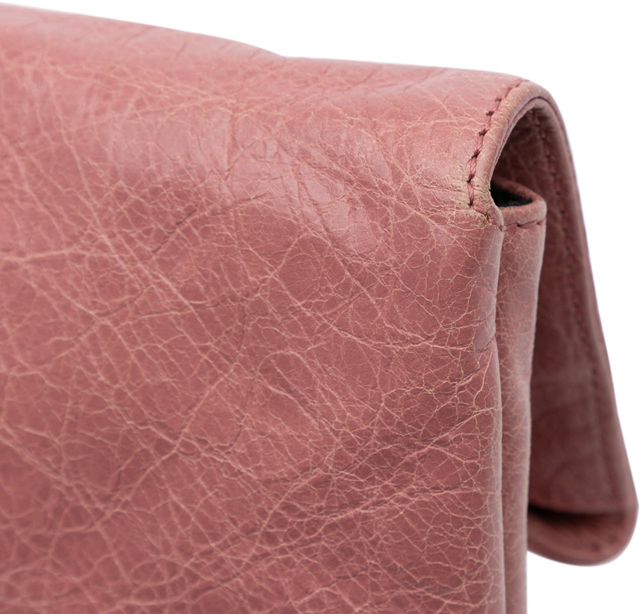 Balenciaga Lambskin Motocross Classic Envelope Clutch Roze