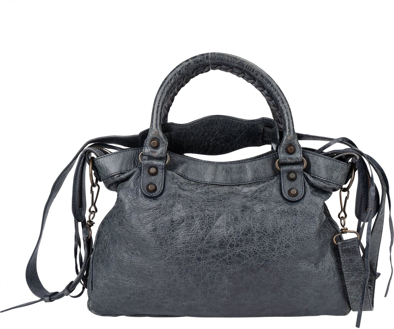 Balenciaga Balenciaga Leather City Crossbody Bag Blauw