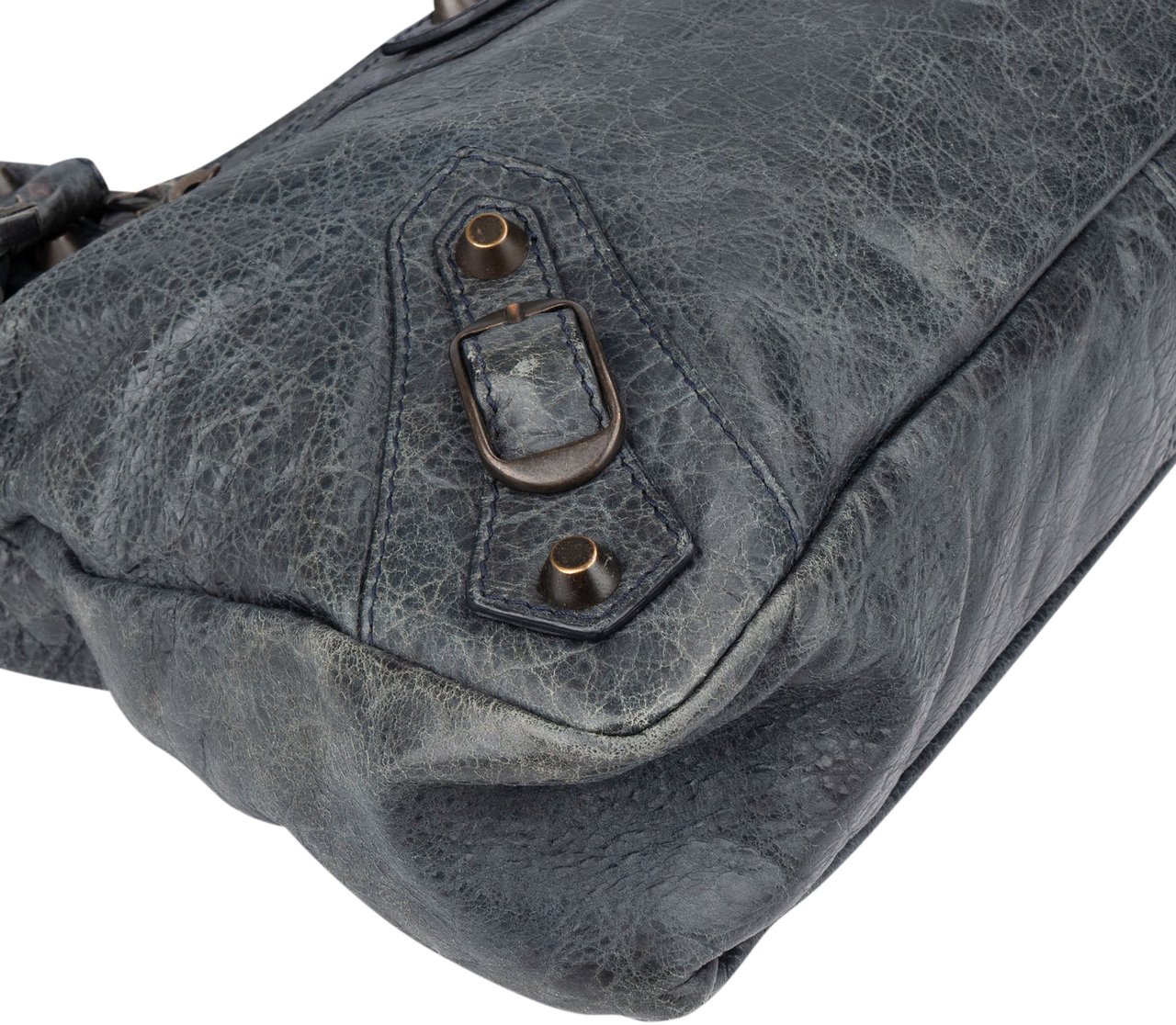 Balenciaga Balenciaga Leather City Crossbody Bag Blauw