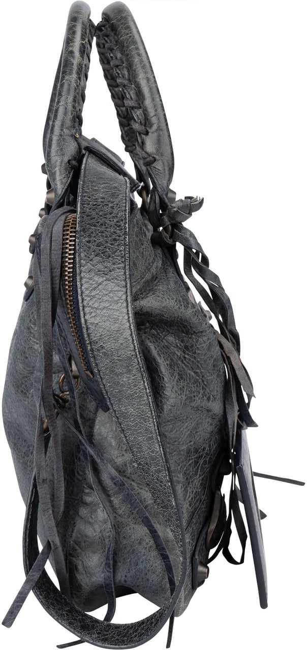 Balenciaga Balenciaga Leather City Crossbody Bag Blauw