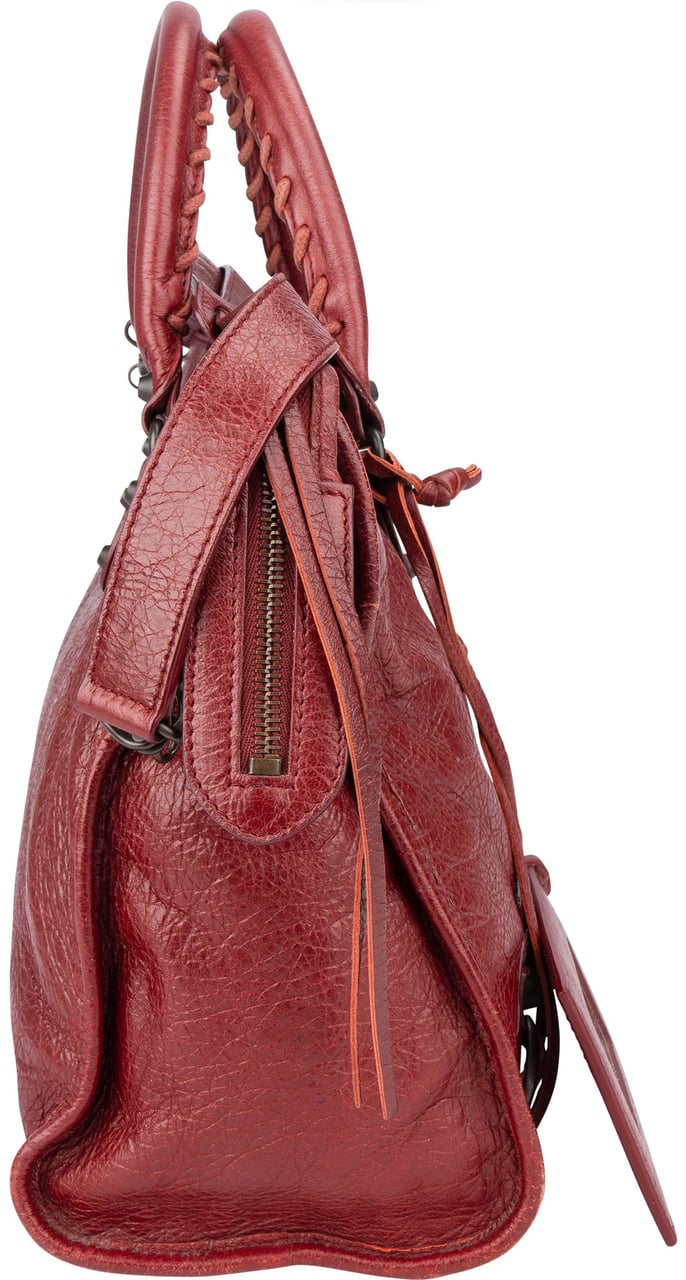 Balenciaga Balenciaga Bordeaux Leather City Handbag Rood