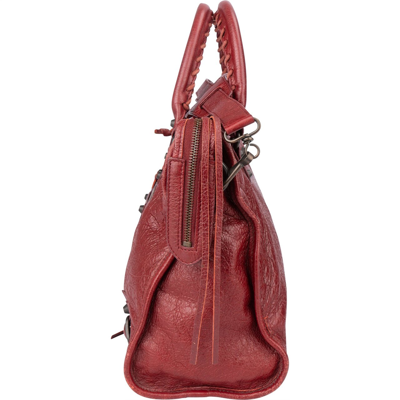 Balenciaga Balenciaga Bordeaux Leather City Handbag Rood