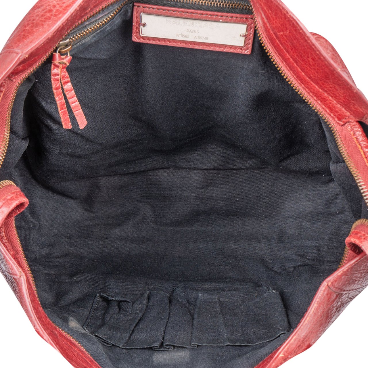 Balenciaga Balenciaga Bordeaux Leather City Handbag Rood