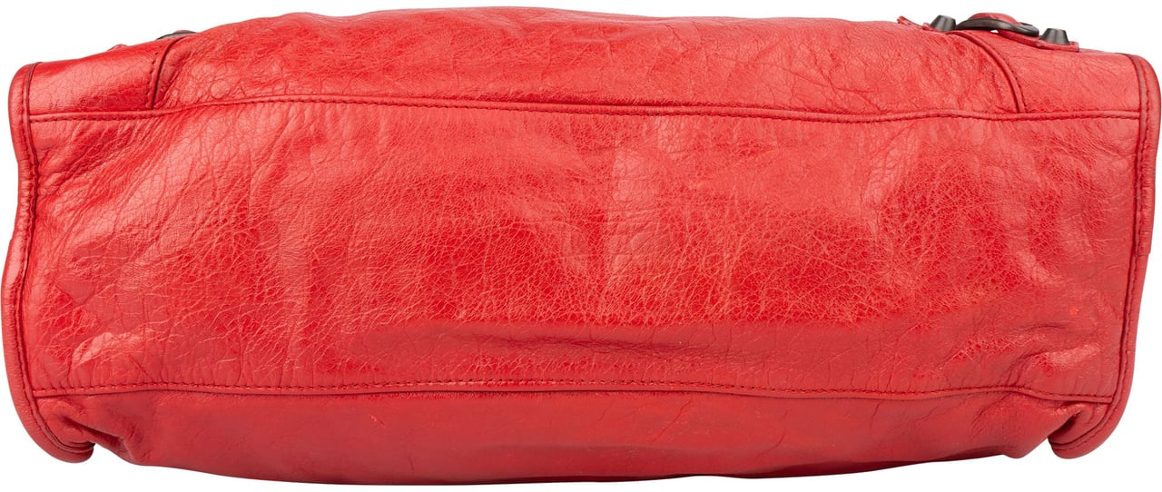 Balenciaga Balenciaga Red Leather City Handbag Rood