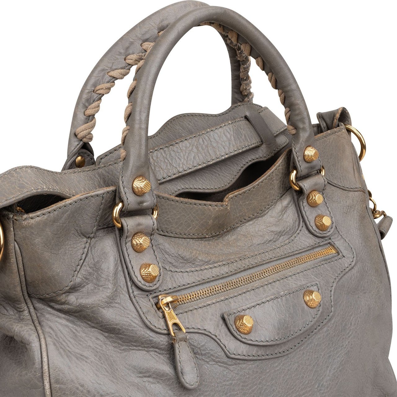 Balenciaga Grey Leather City Jumbo Handbag Divers