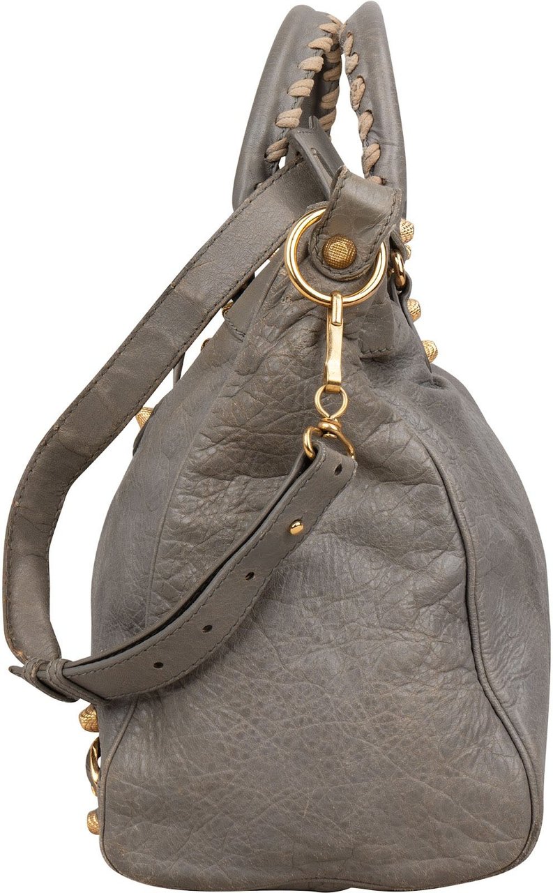 Balenciaga Grey Leather City Jumbo Handbag Divers