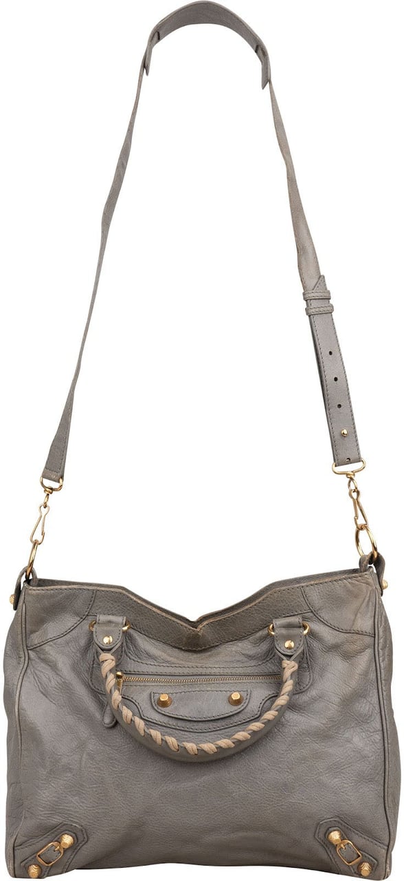 Balenciaga Grey Leather City Jumbo Handbag Divers
