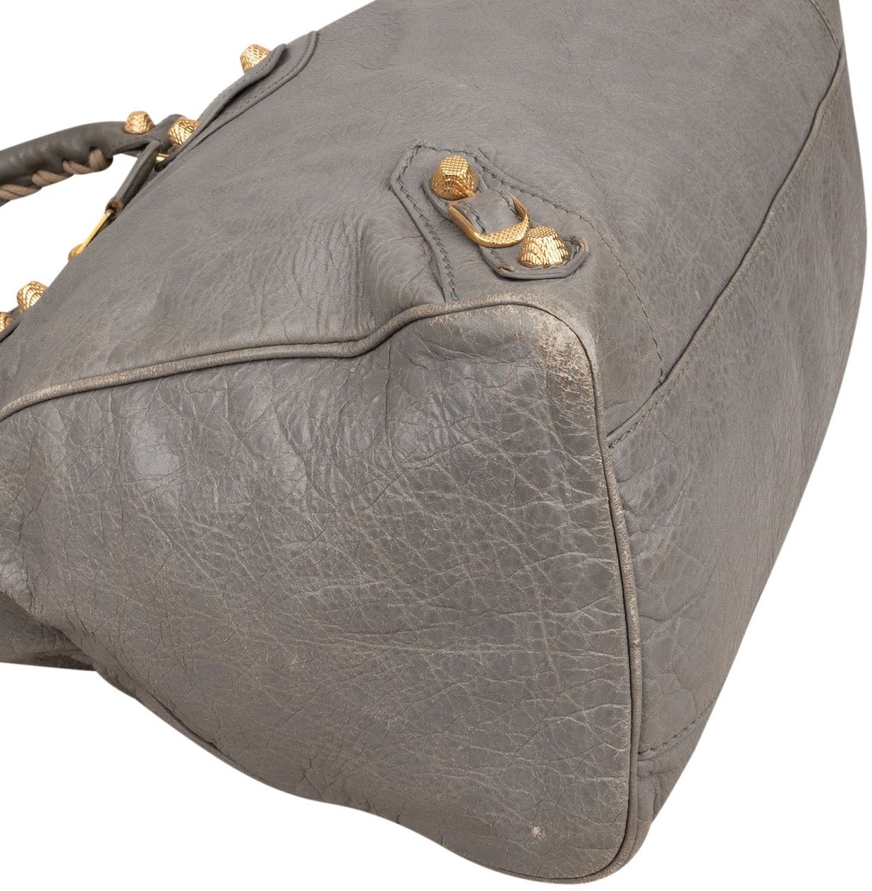 Balenciaga Grey Leather City Jumbo Handbag Divers