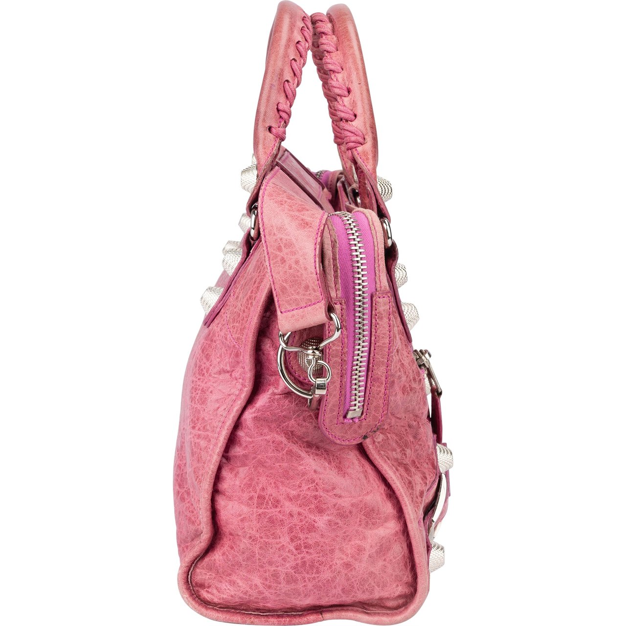 Balenciaga Balenciaga Pink Leather City Handbag Roze