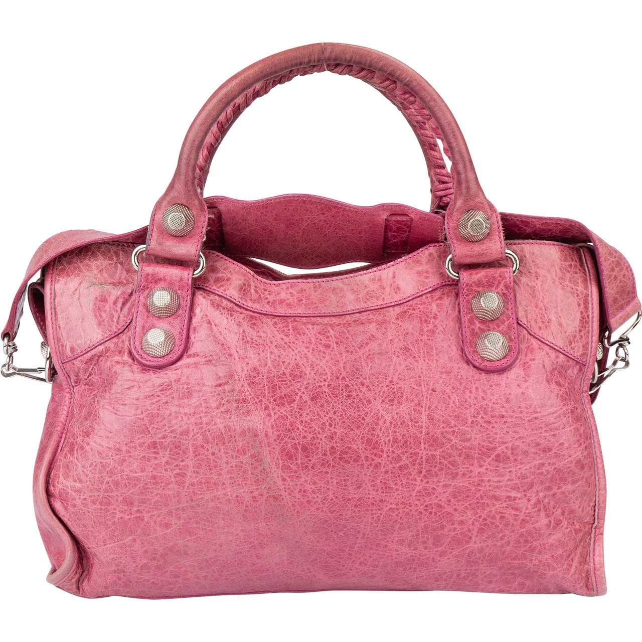 Balenciaga Balenciaga Pink Leather City Handbag Roze