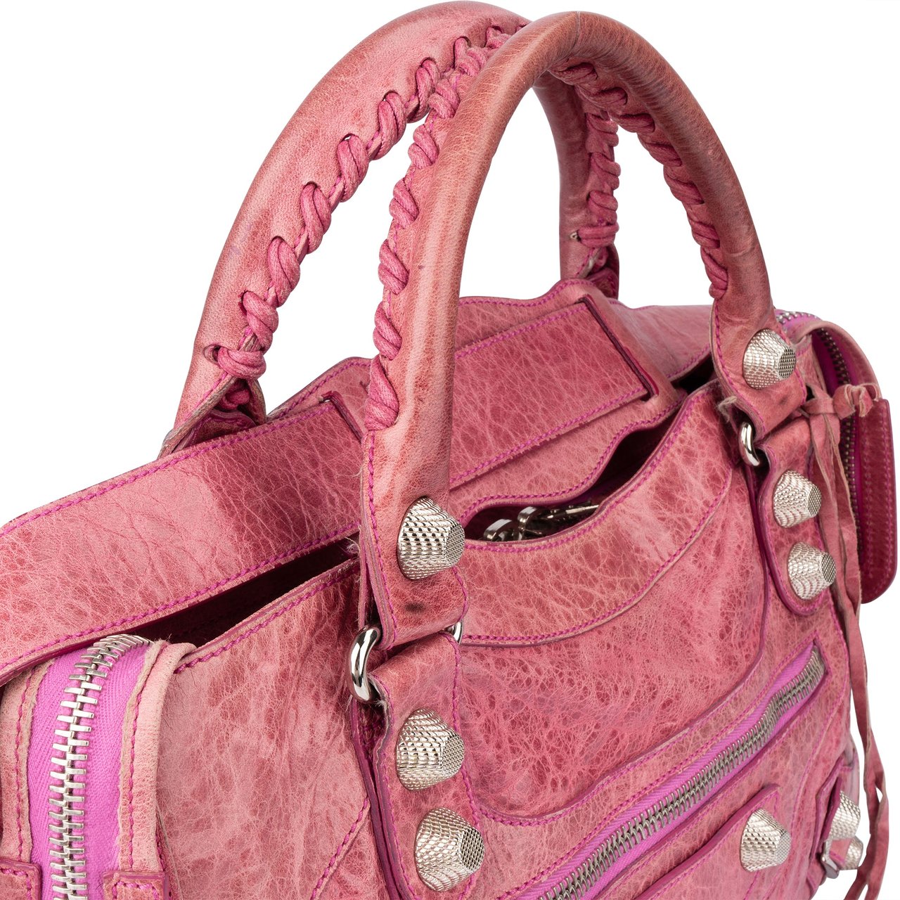 Balenciaga Balenciaga Pink Leather City Handbag Roze
